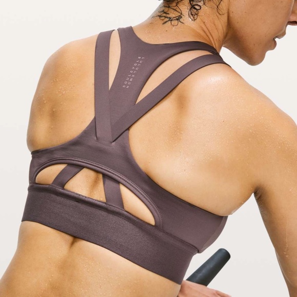 Lululemon x Soul Cycle Purple Taupe To The Beat Bra Size US 4 - Picture 5 of 7